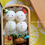 クリスマスオーナメント弁当　と　雪だるま弁当＜キャラ弁＞