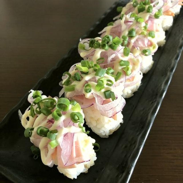 【節約レシピ】オニオンハム寿司♪
