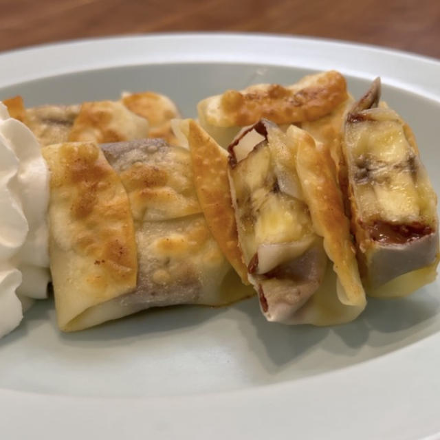 餃子の皮でチョコバナナ焼きクレープ風