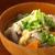 しし汁　＆　トマトとアスパラガスのカレーうどん