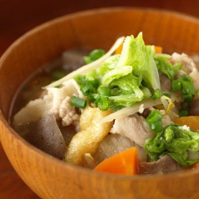 しし汁　＆　トマトとアスパラガスのカレーうどん