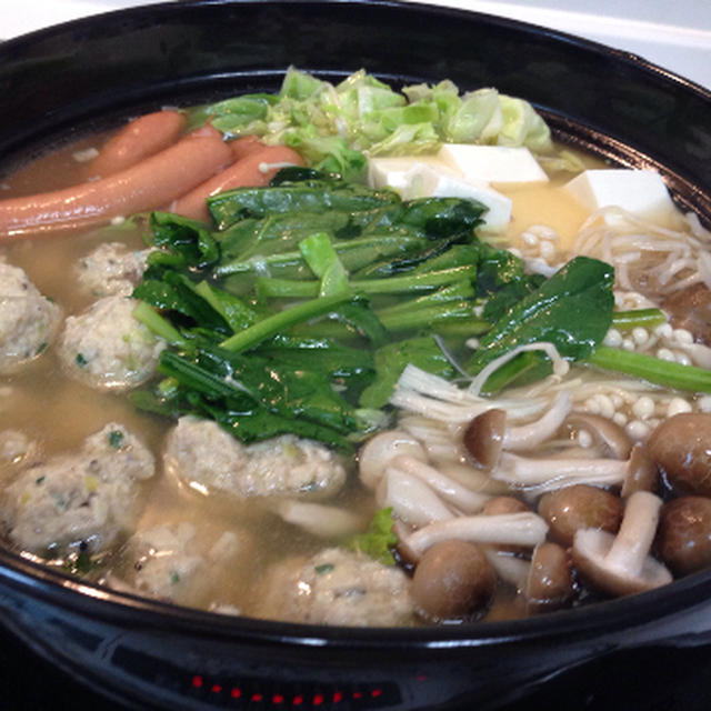 鶏だんご鍋〜！