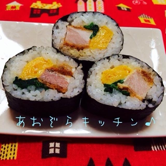 『恵方巻きに＊とんかつロール♪』