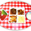 １人晩ご飯２日目　ワンプレートで