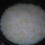 湯立てで白米（９８６）。。。宮城県産登米の米特別栽培米ササニシキ・白米（あいざわ米店）と茨城県産うまかっぺコシヒカリ玄米・新米（あいざわ米店）