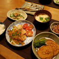 食欲の秋きた～！　豚肉の生姜焼きなんかの晩ご飯♪