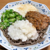 わさびで辛味大根おろし「ネバネバ蕎麦」作りました♪