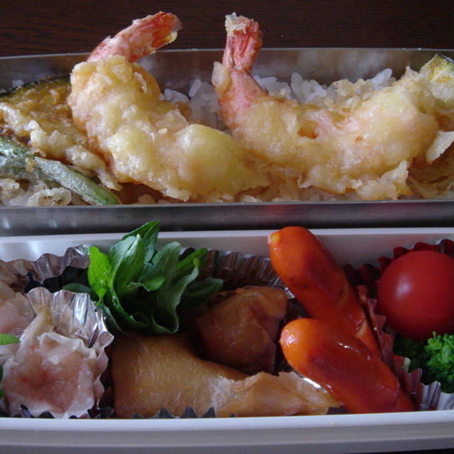 天丼弁当～♪と皿うどんチョコ