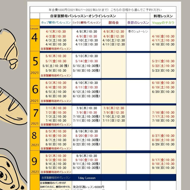 満席、募集のお知らせです。