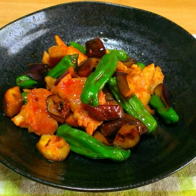 ＊鶏となすの甘酢炒め＊