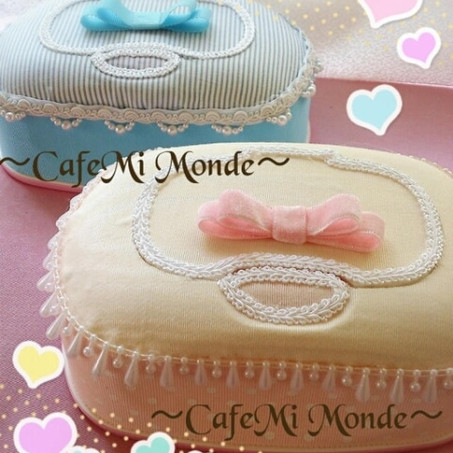 白モアレ×ピンクのドット ♡ カフェミナージュ