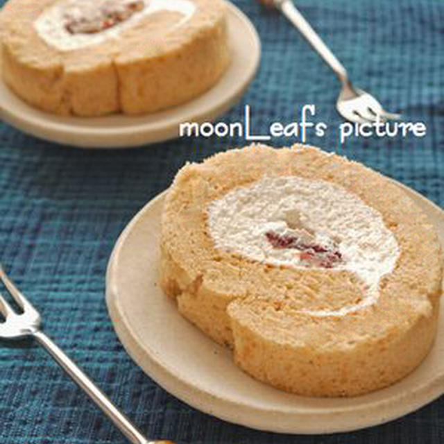 小豆きな粉ロールケーキ Recipe By Moonleafさん レシピブログ 料理ブログのレシピ満載