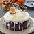 Black&White ハロウィンケーキ。【ブラックスポンジ・ホワイトチョコがけ・混ぜるだけ紫芋クリーム・簡単デコレーション】