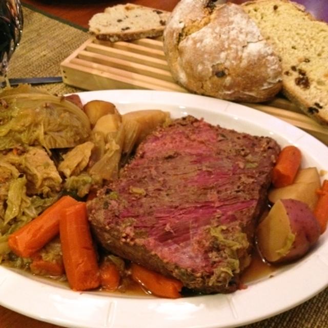 アメリカの祝日　聖パトリックデーには　コーンビーフディナー