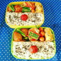 ラストラスト詐欺(笑)母とムスコのラブラブおソロ弁当 by からあげビールさん