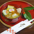 鶏肉と焼き穴子のうま味だしのきいた彩り具材のお雑煮 by KOICHIさん