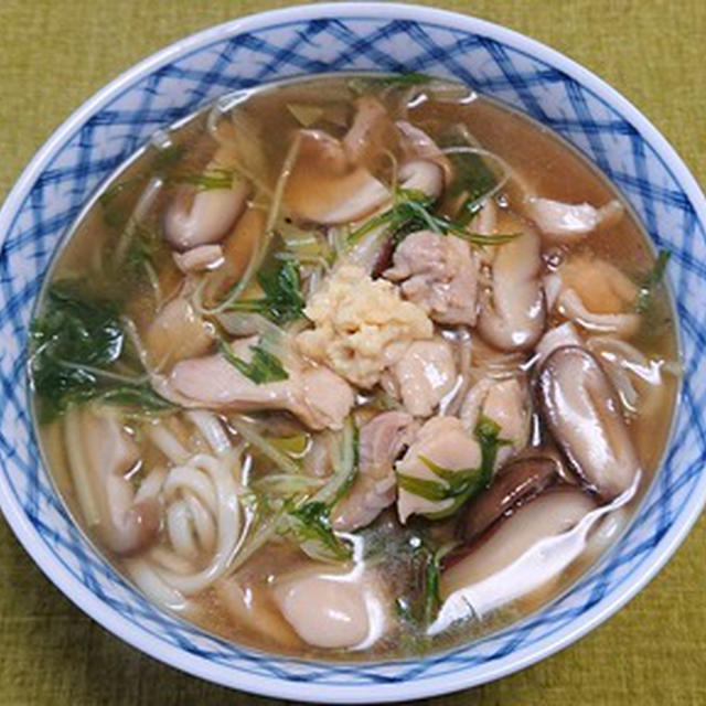 生姜風味のとろみ鶏肉うどん