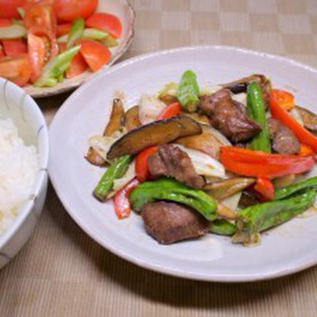 牛タンと野菜のオイスターソース炒め