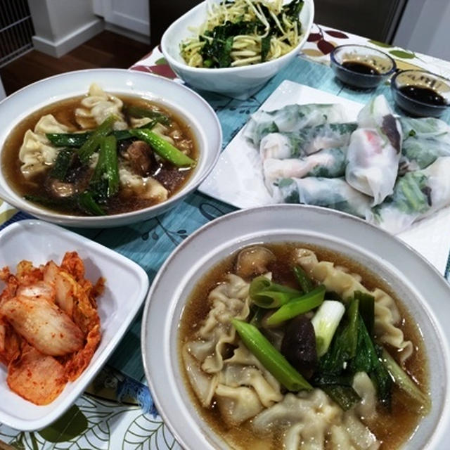 アマリリス復活 ～ 水餃子と生春巻き