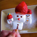 Strawberry & Marshmallow Snowman! マシュマロのスノーマン by つぶこさん