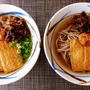 うどんより大喜び☆牛肉時雨煮きつね蕎麦♪☆♪☆♪