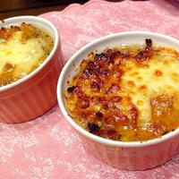 豆腐の肉みそグラタン : Meat miso gratin of tofu