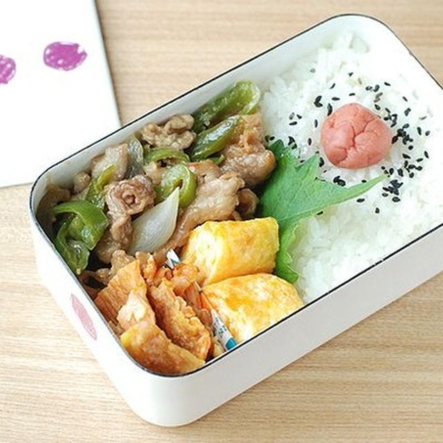 ◆豚とピーマンの味噌炒め弁当