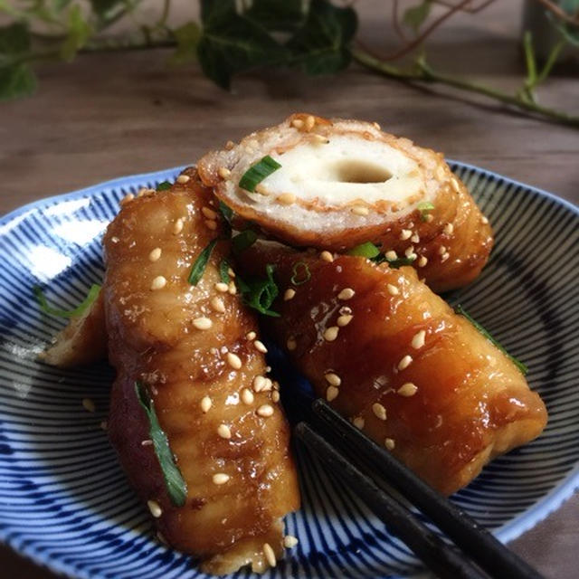 お弁当にもお勧め♪竹輪の肉巻き♪