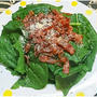 【晩御飯のご提案】カリカリベーコンのほうれん草サラダ