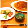 かじきの青じそ巻いて～梅肉焼き×かに玉♪