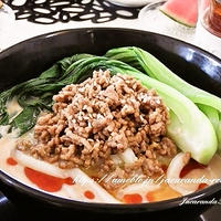 火を使わずに簡単☆♪【レンジで完成！豆乳冷やし担々うどん】