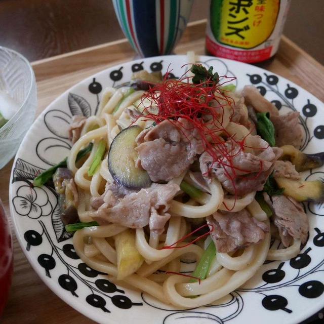 旭ポンズの焼きうどん、昨日の昼ごはん#本日のおうちごはん