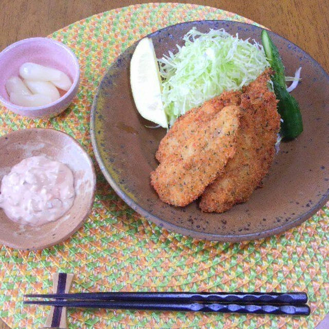 香草パン粉でアジフライと「いよいよ土用」