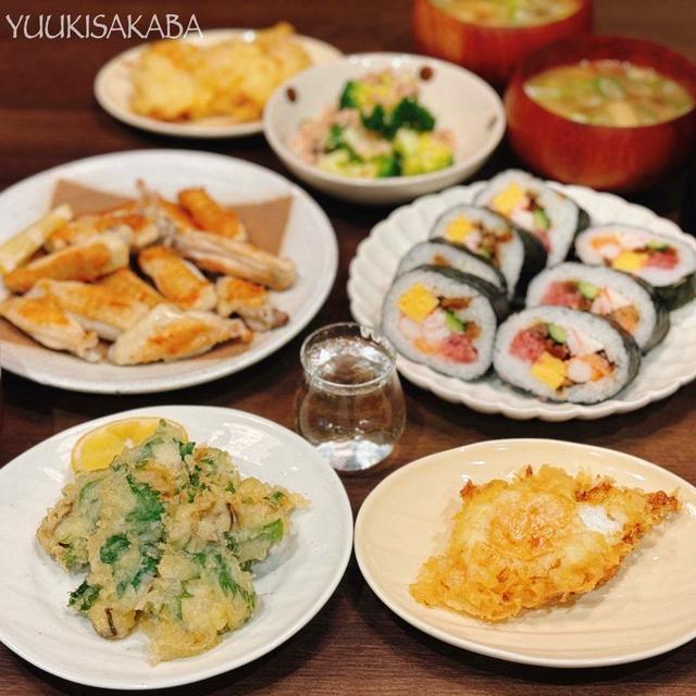 一足お先に恵方巻き♪ 〜毎度、娘が喜ぶ夕食メニュー！カリカリとろ〜り幸せ食感の卵の天ぷら〜