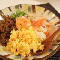 鶏ごぼうと炒り卵のお寿司（レシピ）