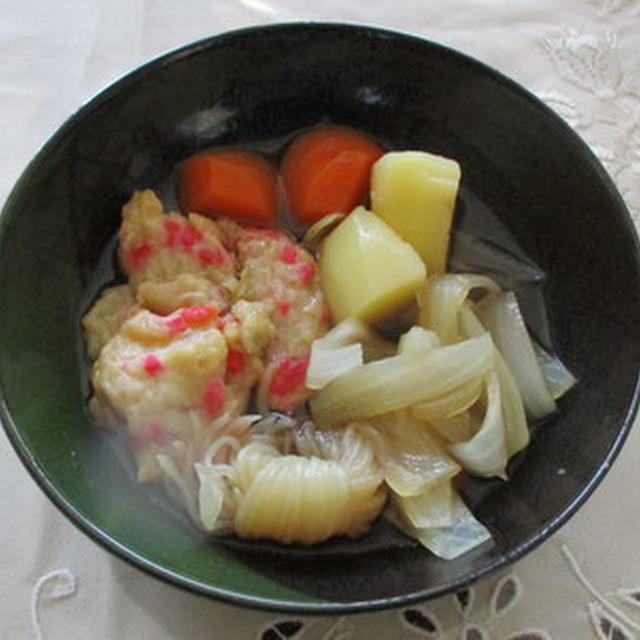 生姜かき揚げと春玉ねぎの煮物★★★