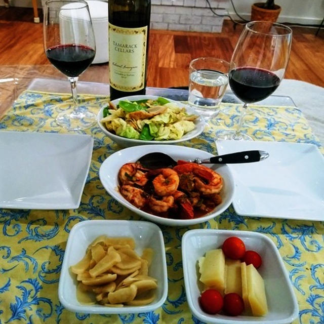 7月になるというのに寒い ～ 久々の赤ワインでほろ酔い