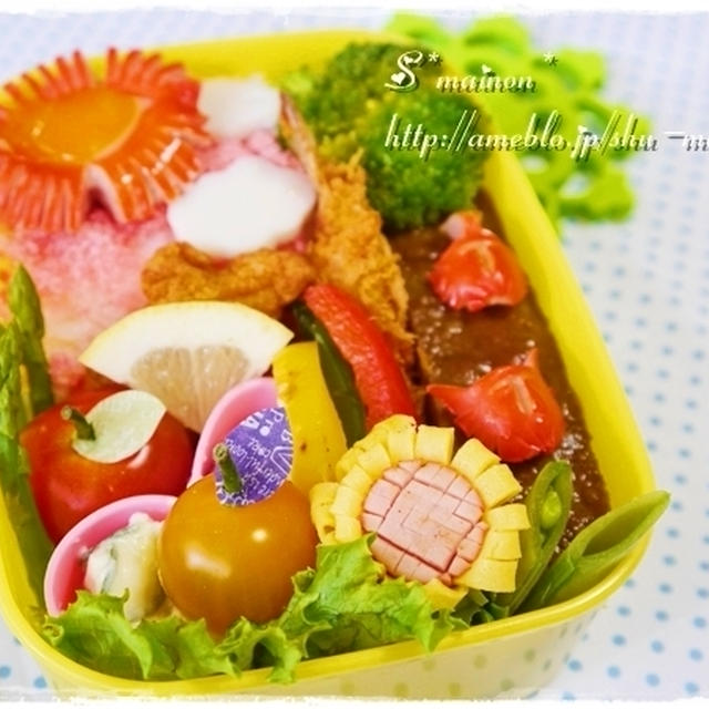＊カブトムシno夏弁（失敗弁）＆花火to羽根付きたこ焼き＊