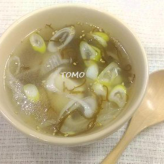 体も温まる♪お豆腐ともずくのニンニクスープ　　そして、掲載して頂きました♪