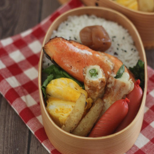 ちくわのアスパラ詰め天【レシピ】弁当