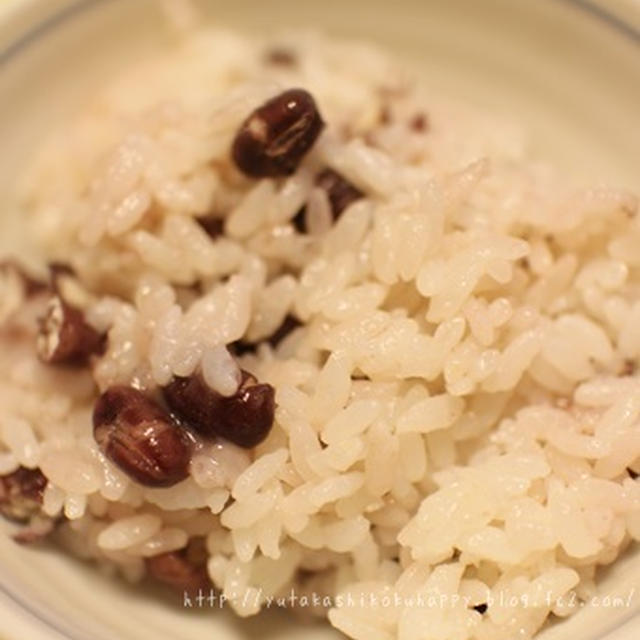 もちもち簡単♪小豆おこわ風　と、ドレッシングボトル