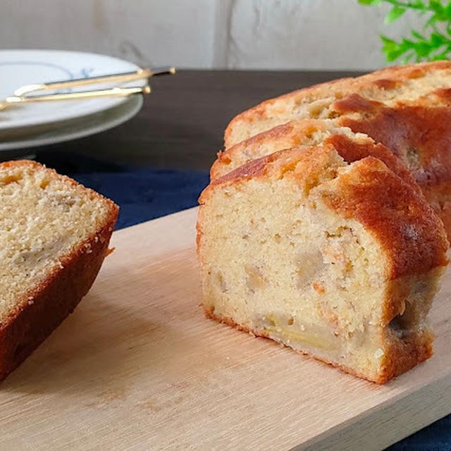 【完熟バナナのしっとりケーキ】ブランデー香る大人のパウンドケーキ風レシピ