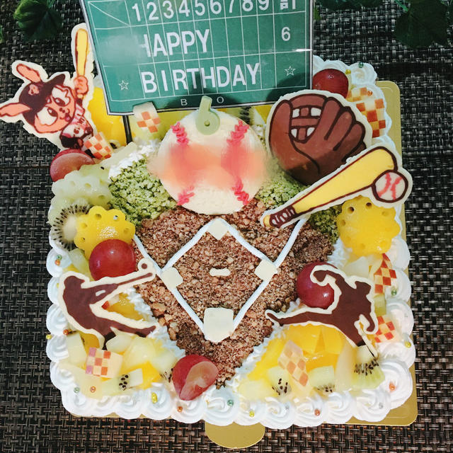野球少年のケーキ ちょこっとジャイアンツ By Meruさん レシピブログ 料理ブログのレシピ満載