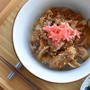 お昼の「ミニ豚丼」