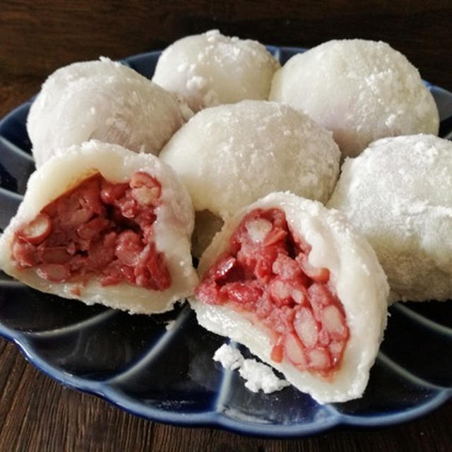 梅シロップで煮たあんこで大福を作ってはみたけれど・・・(。-`ω-)