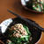 春菊と豚挽肉のオイスター炒め