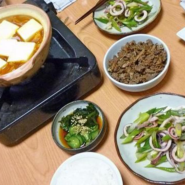 暑い日に熱々晩ご飯
