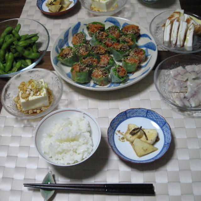 韓国農協キムチと牛肉の生春巻き