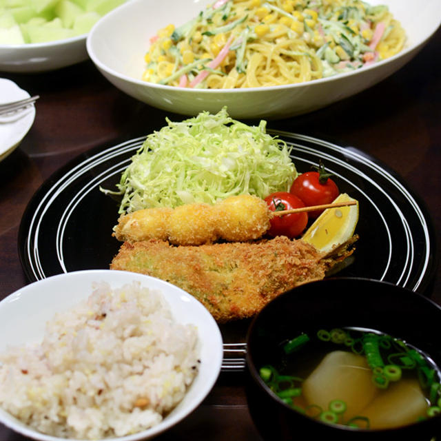 いわし＆うずらのフライなど