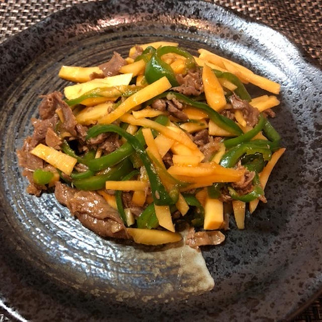 チンジャオロース♡焼売♡小松菜油揚げ煮浸し